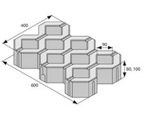 BEST VEGA Zatravňovací dlažba výška 100mm STANDARD karamelová